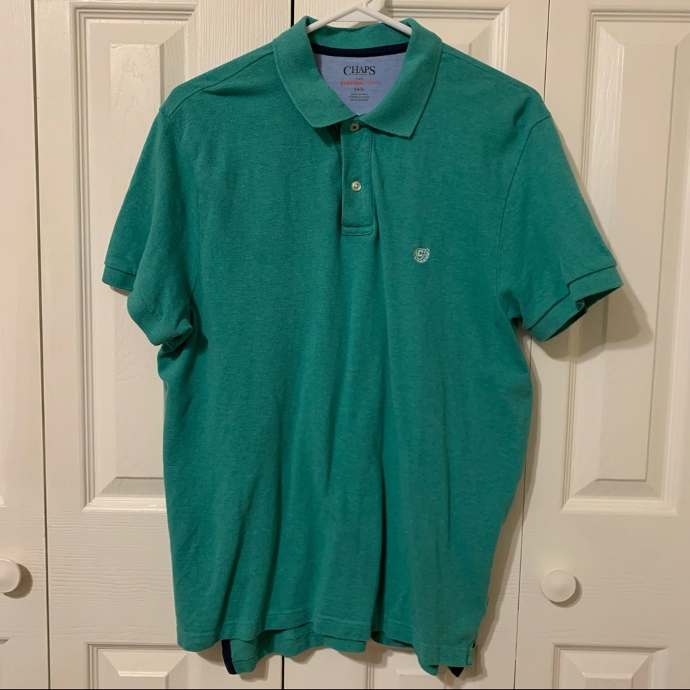 Chaps Large Green Short Sleeve Polo